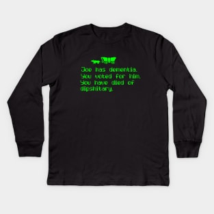 Oregon Trail game - political humor t shirt Kids Long Sleeve T-Shirt
